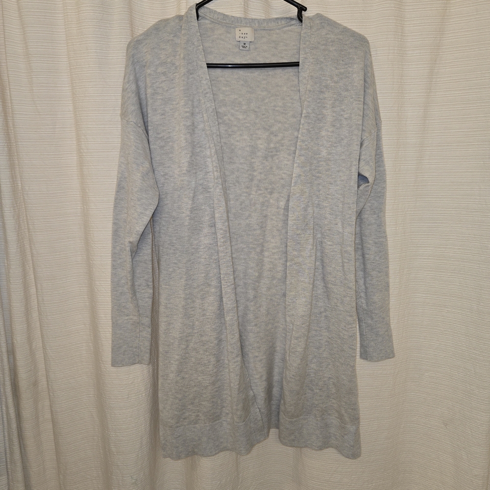 Women's Gray Open Front Cardigan